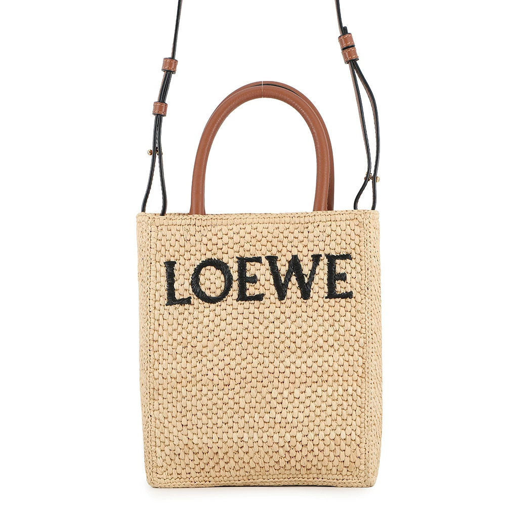 Loewe handbag standard tote raffia basket bag